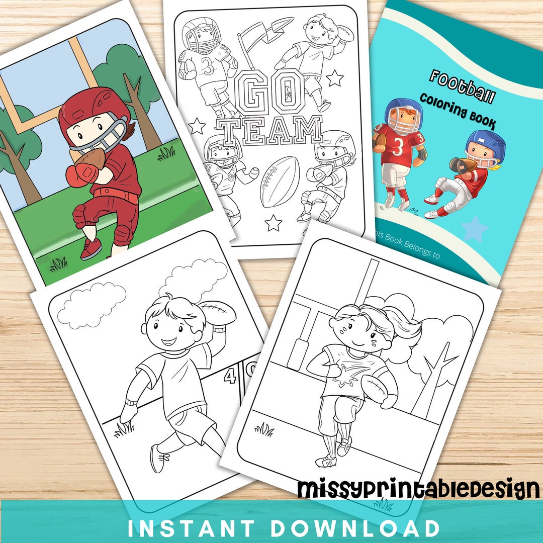 Football Coloring Pages, Printable Coloring Pages, Football Birthday ...