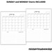 Vertical Monthly Blank Calendar, Printable Simple Calendar, 8.5x11 ...
