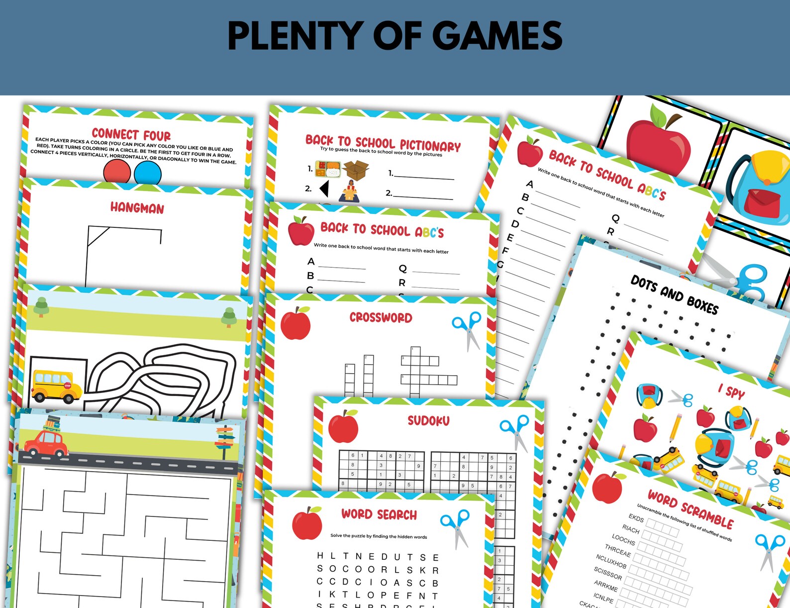 Back to School Activities Printable School Activities First - Etsy