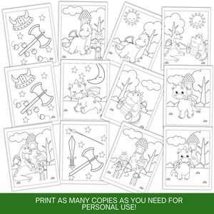 Coloriages de dragons pour enfants, fête du dragon, 15 modèles (téléchargement numérique) image 2