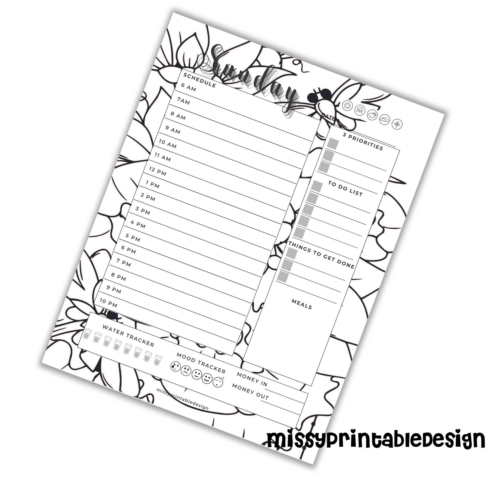 Coloring Daily Planner Calendar Printable Coloring Daily Etsy Coloring Daily Planner Calendar Printable Coloring Daily Etsy
