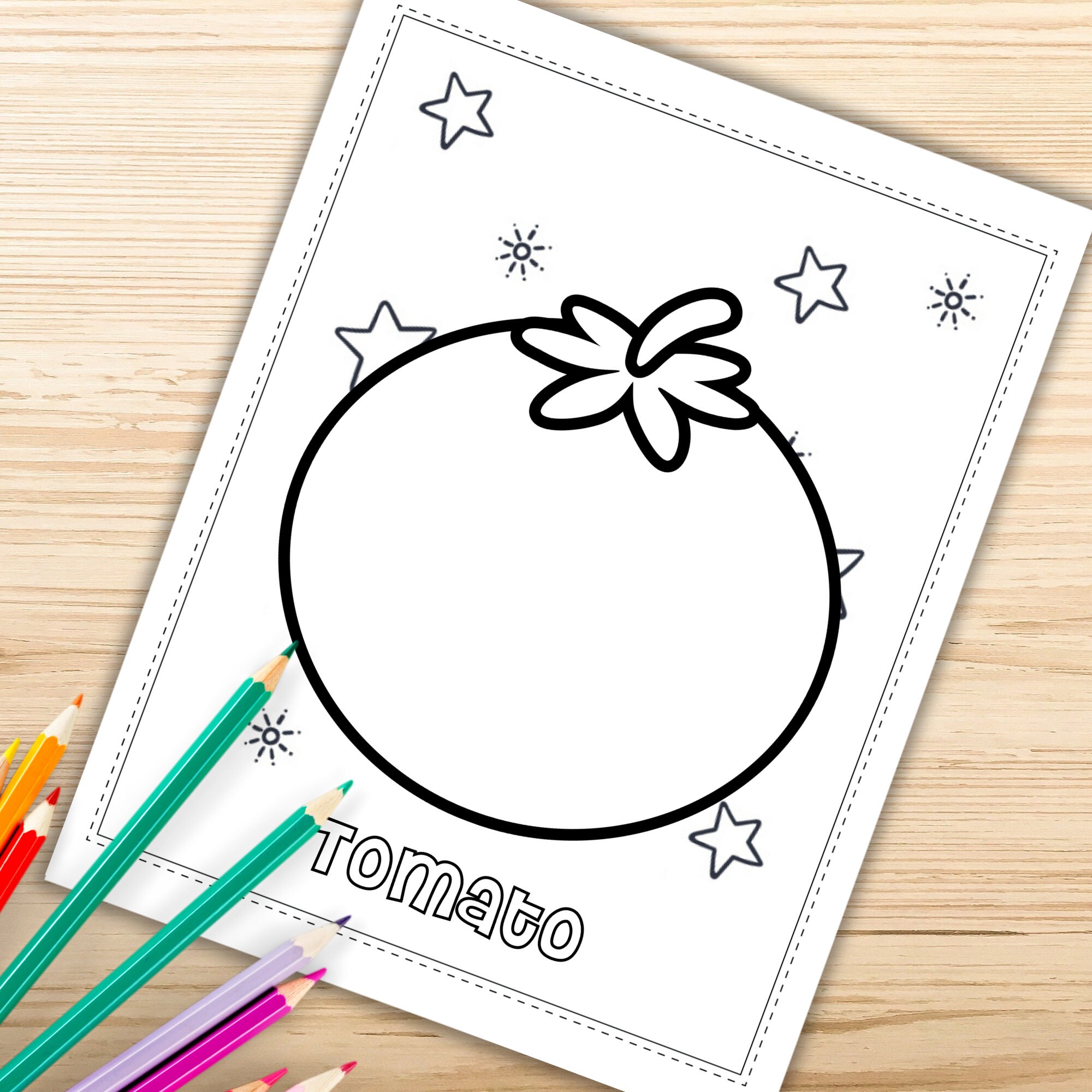 Fruits and Vegetables Coloring Pages Printable Vegetable | Etsy