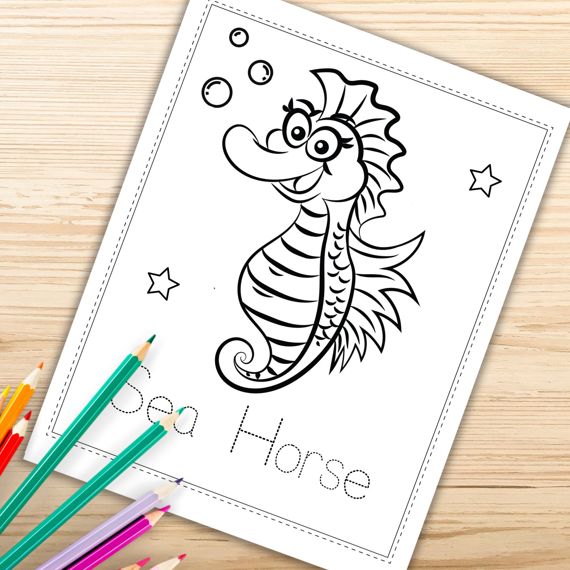 Sea Life Coloring Pages Printable Educational Kids Coloring | Etsy
