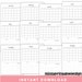 Vertical Monthly Blank Calendar, Printable Simple Calendar, 8.5x11 ...