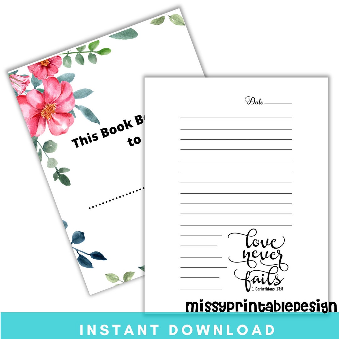Printable Bible Verse Notepad/journal Pages, Bible Study Journal ...