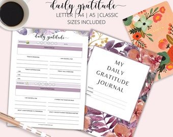Daily Gratitude Journal, Reflections, Affirmations (PDF Files)