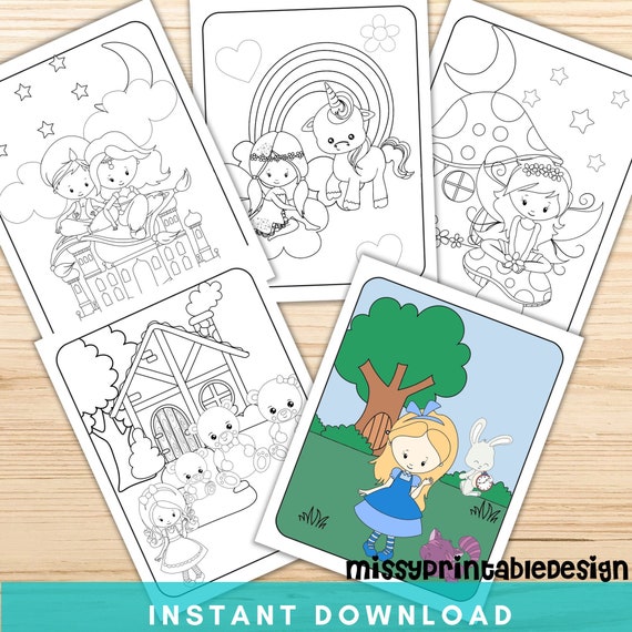 Fairy Tale Coloring Pages Printable Fairytale Coloring Pages For Kids 