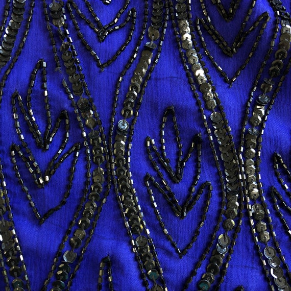 Stenay Vintage Silk Beaded Short Sleeve Blouse - image 4