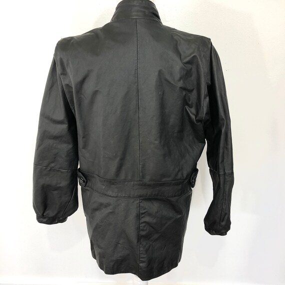 Deerskin Vintage Black Leather Jacket - image 3