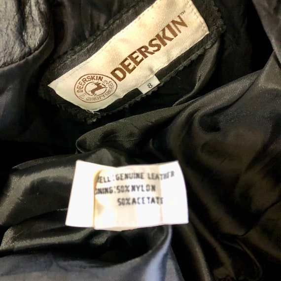 Deerskin Vintage Black Leather Jacket - image 4