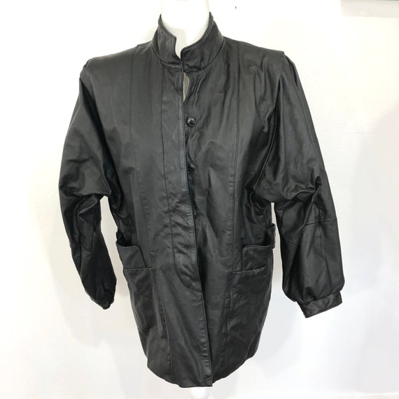 Deerskin Vintage Black Leather Jacket - image 1