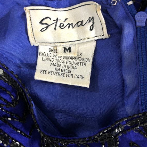 Stenay Vintage Silk Beaded Short Sleeve Blouse - image 5