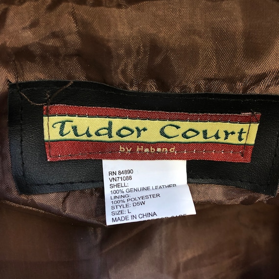 Tudor Court Vintage Patchwork Brown Leather Jacke… - image 4