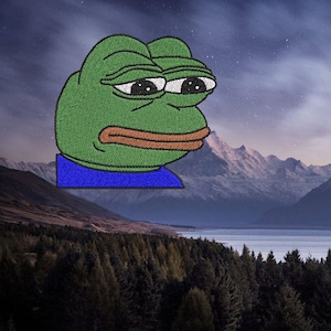 Sad Pepe Embroidery Design File - 2 Mirrored Files - Instant Download