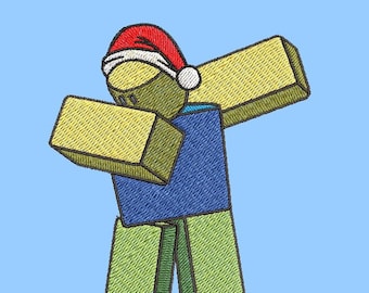 Archivo de bordado Roblox - Archivo de bordado de Navidad de Roblox - Descarga instantánea