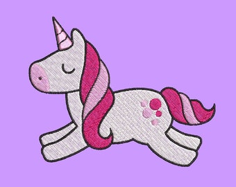 Diseño de bordado de unicornio 5 tamaños - Descarga instantánea - Diseño de unicornio - Bordado de la máquina