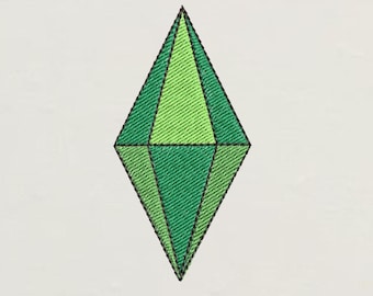 Sims Diamond 2 diseños - Sims Embroidery Design - Archivo de bordado digital - Descarga instantánea