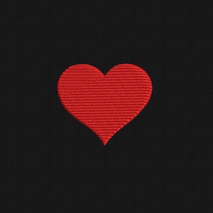 Herz Stickdatei - 11 Größen - Valentinstag Stickdatei - Einfaches Herz - Sofort Download