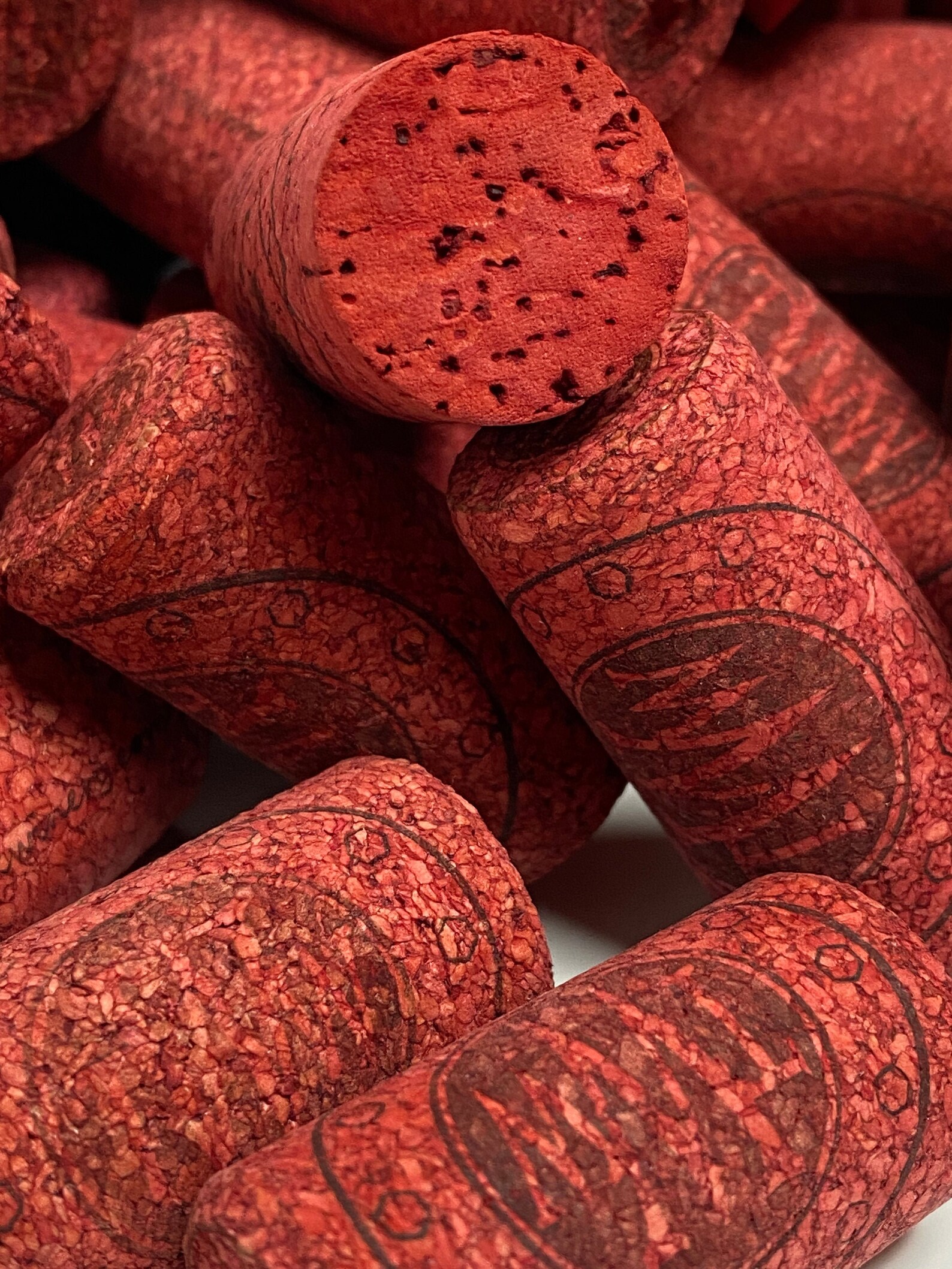 75 Red Dyed Used Wine Corks Etsy