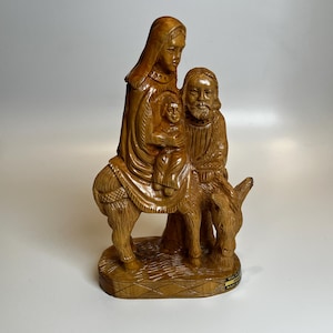 Olive Wood Nativity Carving Made in Bethlehem