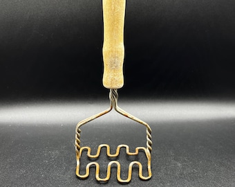 Vintage Potato Masher with Wood Handle