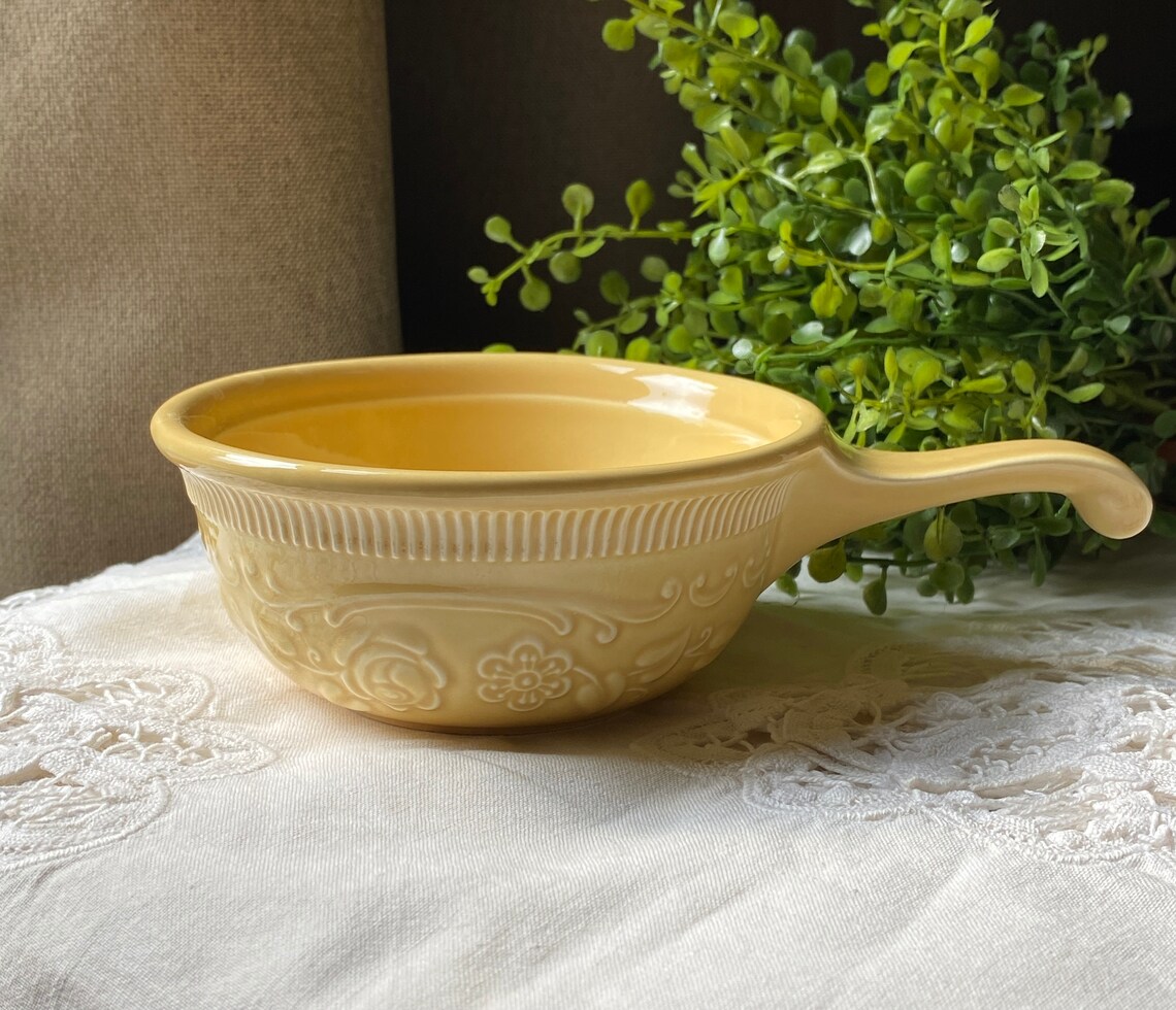 T.S.T. Genuine Oven Serve Ware U.S.A. Yellow French Casserole Etsy