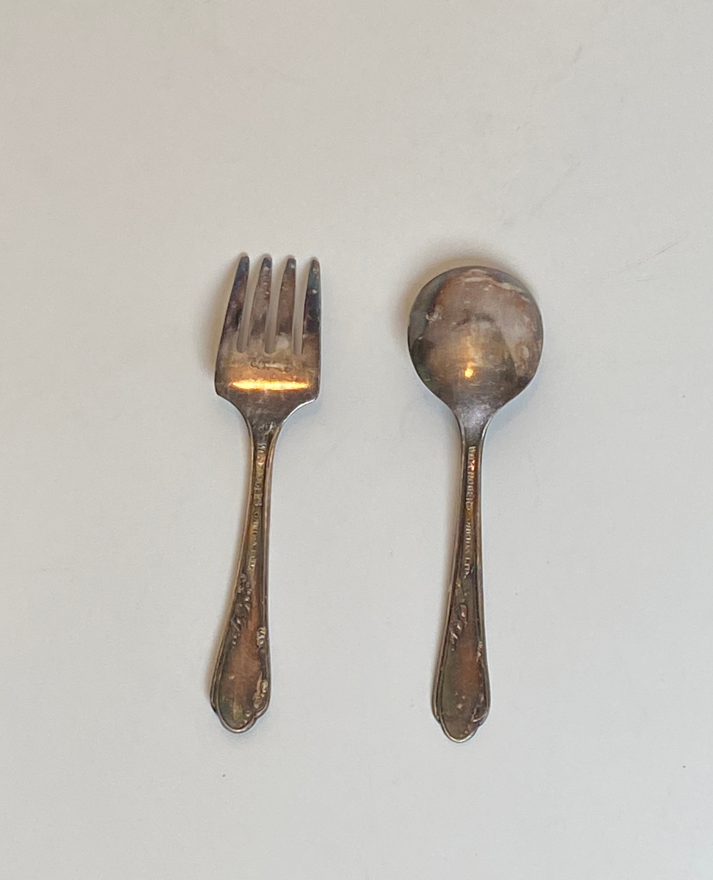 WMA Rogers Oneida Baby Spoon and Fork Silver Plated Etsy UK