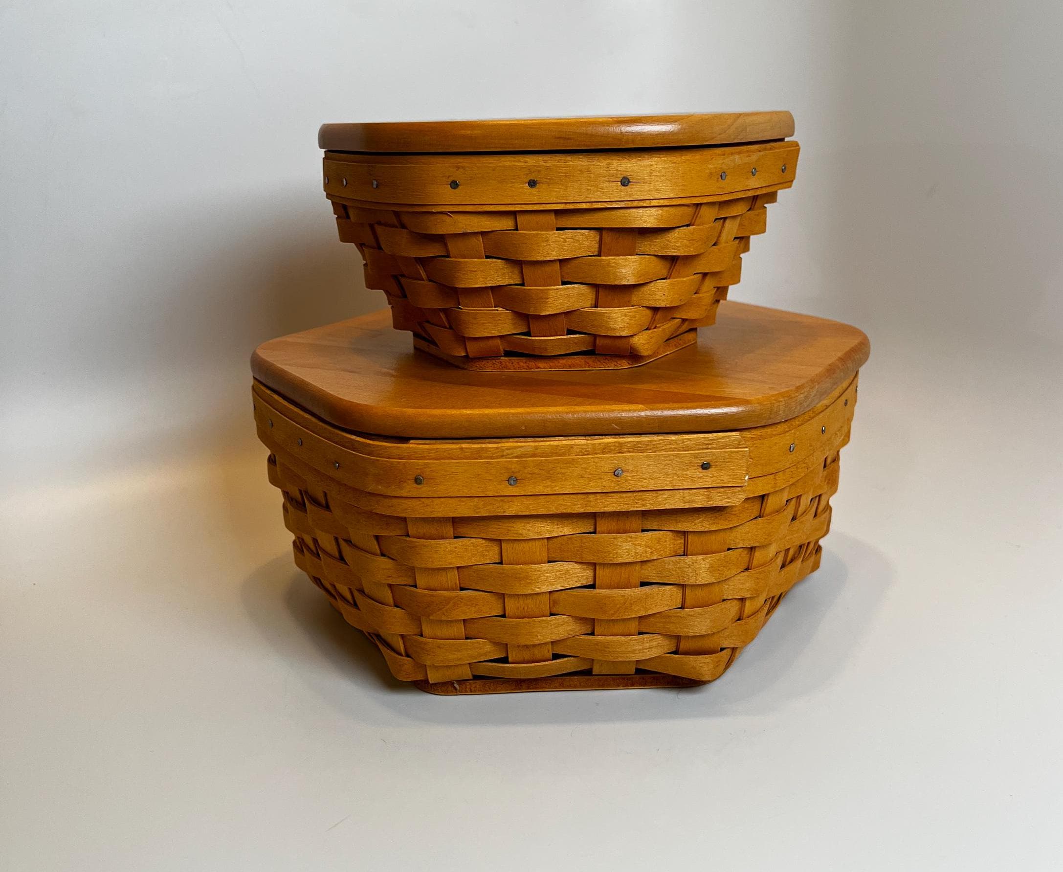 Longaberger Baskets With Lids - Etsy