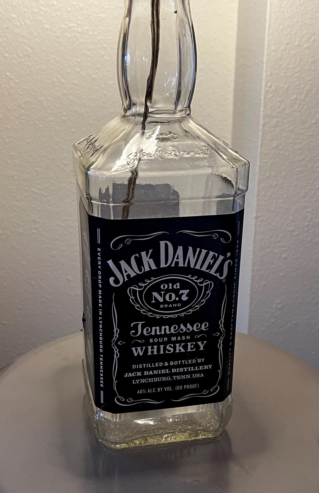 Lampe bouteille de « Jack Daniel's Tennessee Fire » de 70cl - Décoration