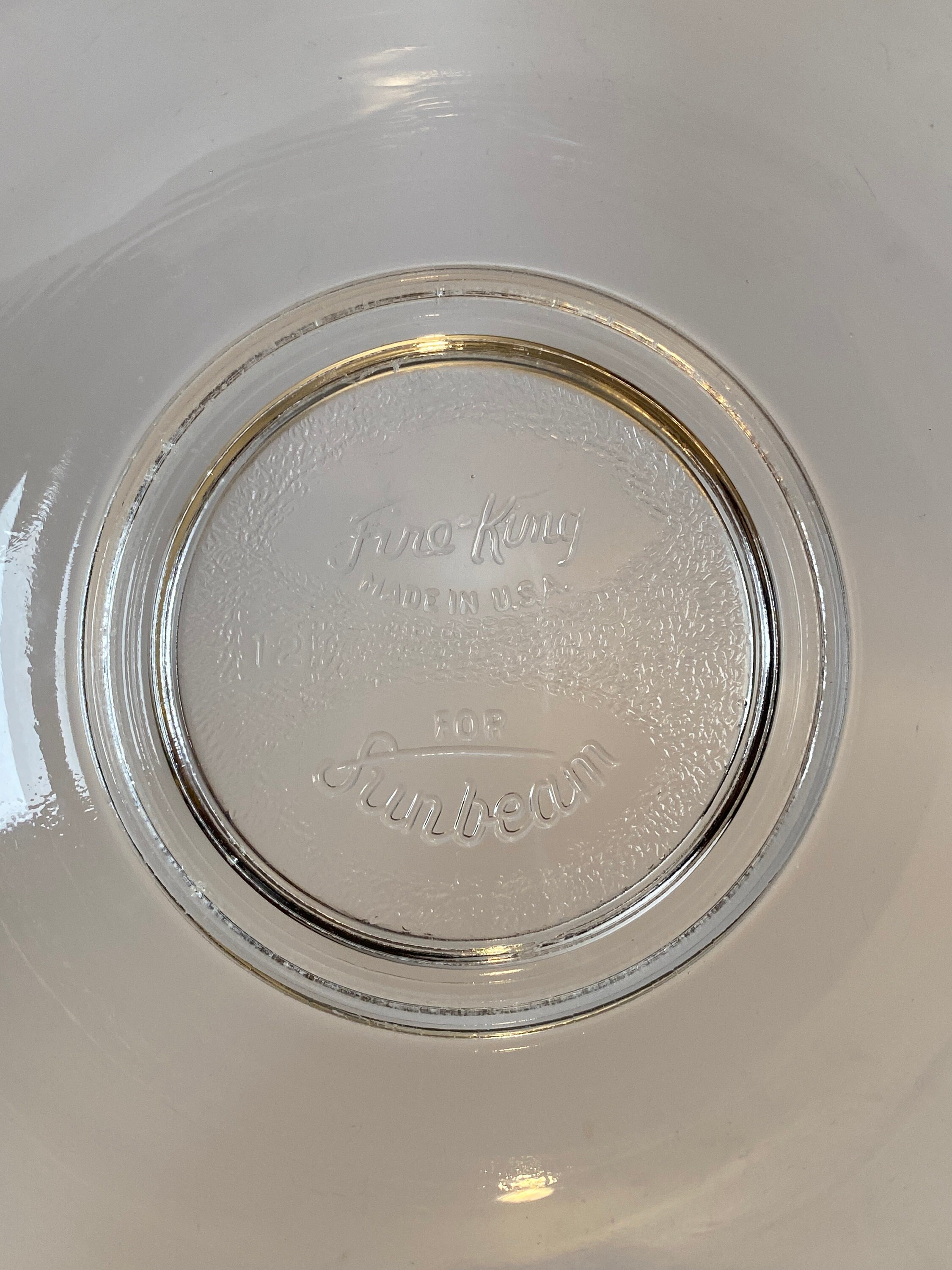 Fire King Made for Sunbeam Clear Glass Mixing Bowl Etsy