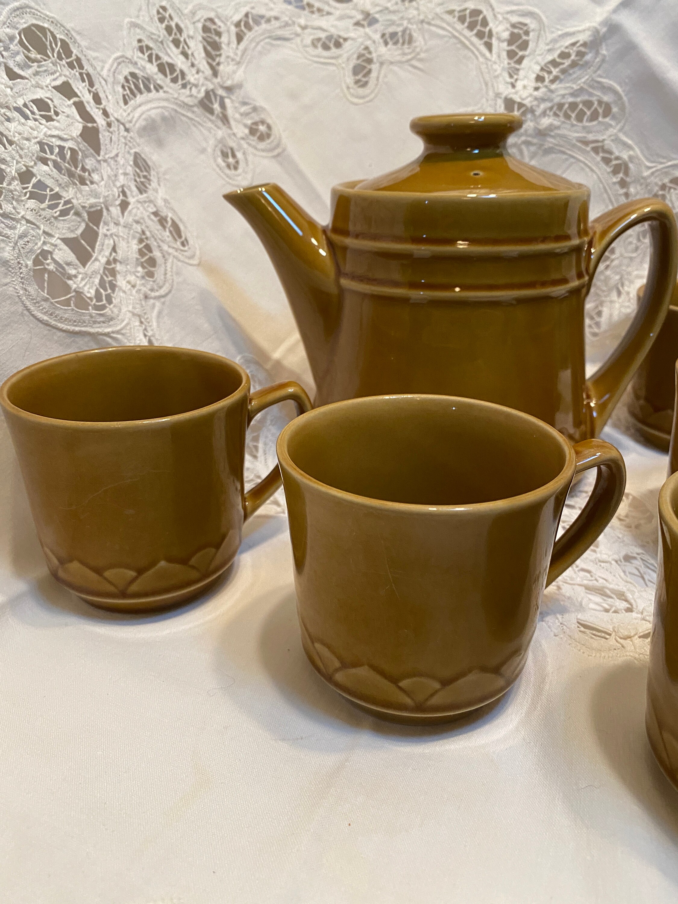 Golden Seville Genuine Stoneware Japan Teapot Coffee Cups Etsy