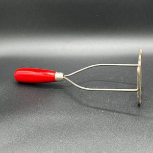 Vintage Vegetable Masher Potato Masher Red Handle