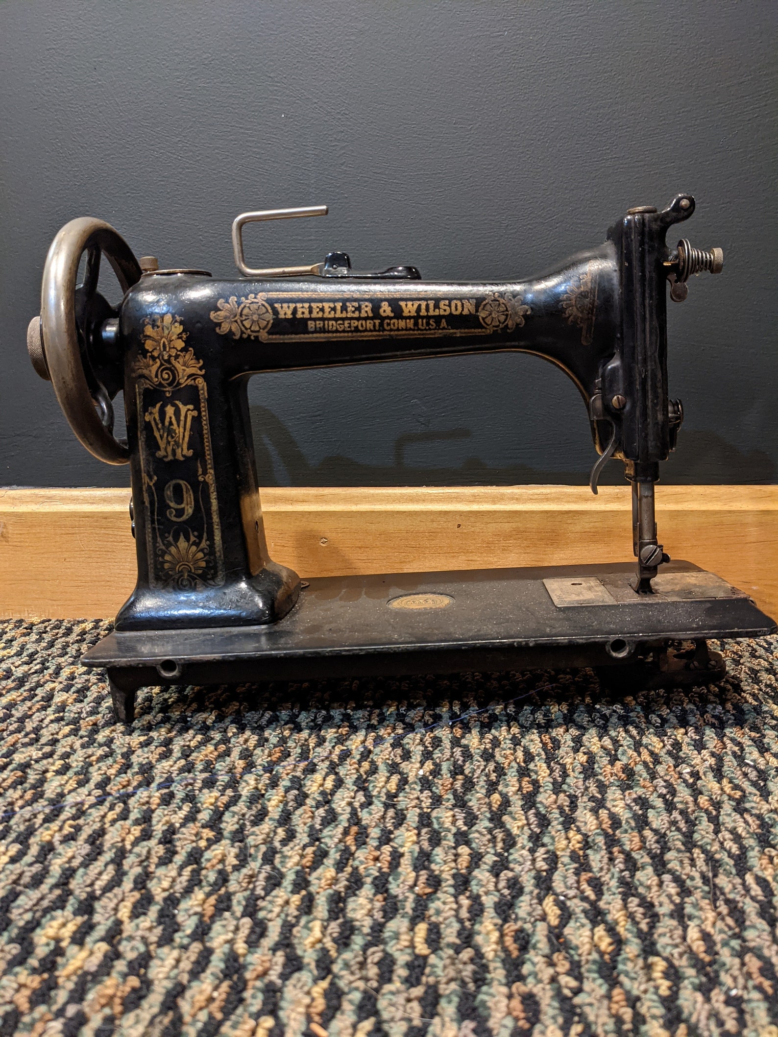 Antique Sewing Machine Wheeler & Wilson D9 Etsy