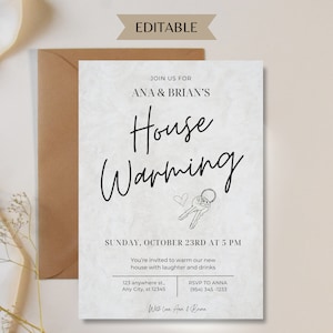 House Warming Invitation Template | Electronic New Home Party Evite  | Editable Invite | House Warming Party invite | Digital Evite Invite