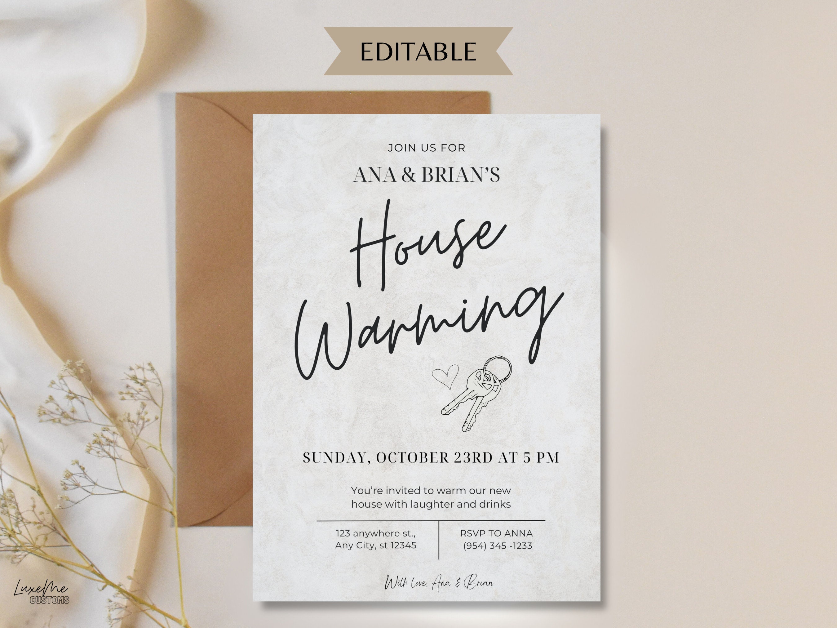 New House Warming Invitation – Simple Desert Designs