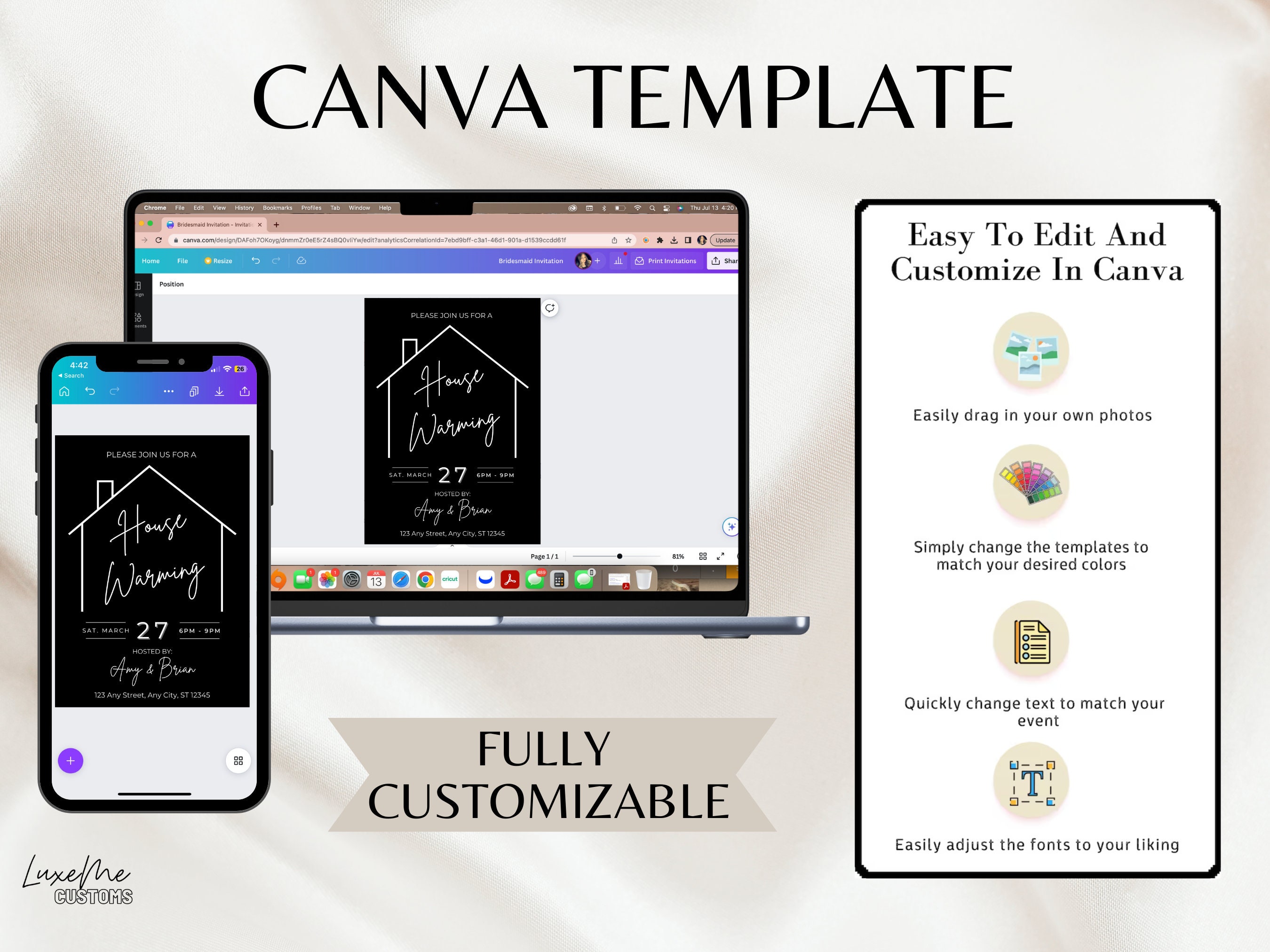 Modern House Warming Invitation Template, Electronic New Home Party ...
