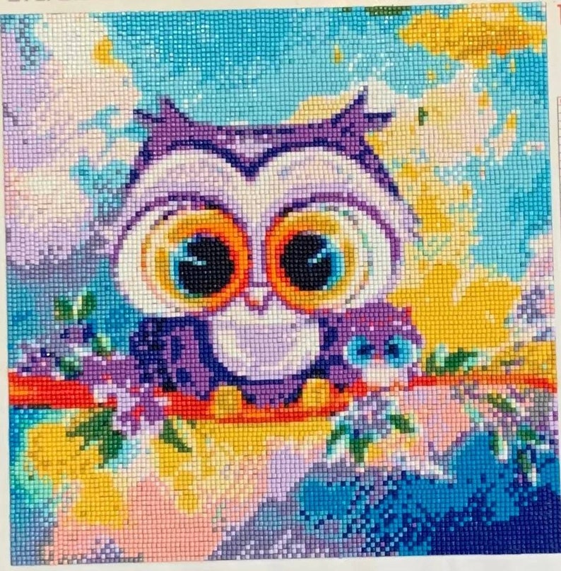 Round Drill Diamond Dotz Cross Stitch Mosaic Home Decor Kids Gift 16 Designs Owl Cartoon 5D DIY Diamond Painting Kit Embroidery