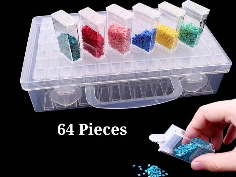 64 Grid Diamond Dotz Storage Box Diamond Painting Plastic Etsy Australia
