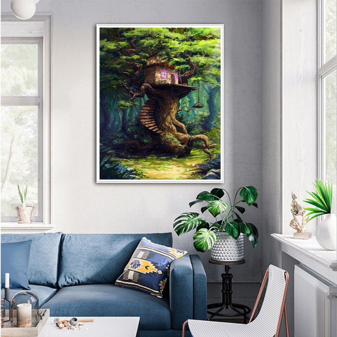 12 Designs Tree Forest Jungle Diamond Painting Kit Wall Art - Etsy