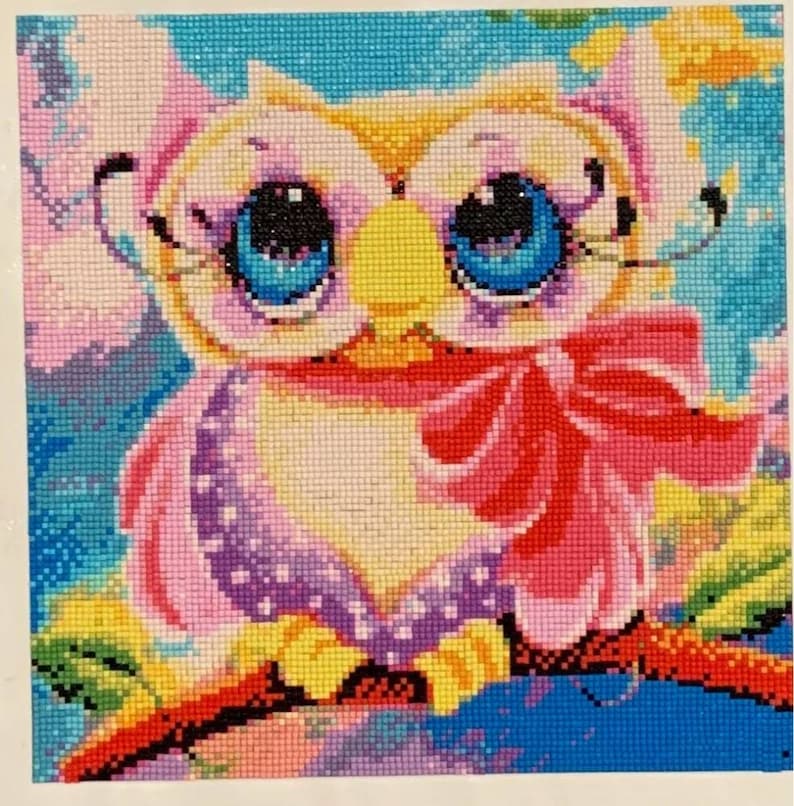 Round Drill Diamond Dotz Cross Stitch Mosaic Home Decor Kids Gift 16 Designs Owl Cartoon 5D DIY Diamond Painting Kit Embroidery