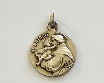 Old Saint ANTONY of Padua medal in silver