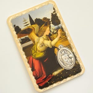 Gebetsbild mit Medaille des Erzengels GABRIEL