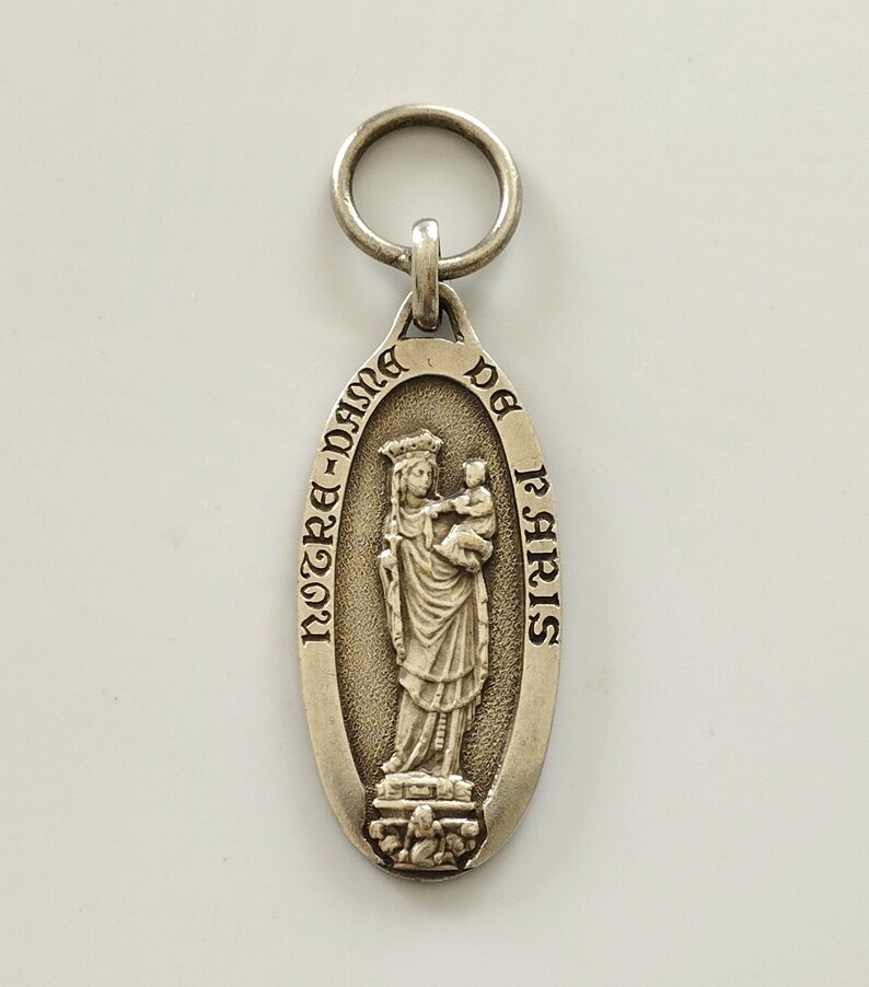 Old Notre Dame De PARIS Lourdes Grotto Metal Medal Etsy