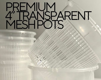 Premium 4” Transparent Mesh Pots