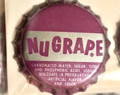 Vintage NuGrape Cork-Backed Bottle Caps 6-Packs