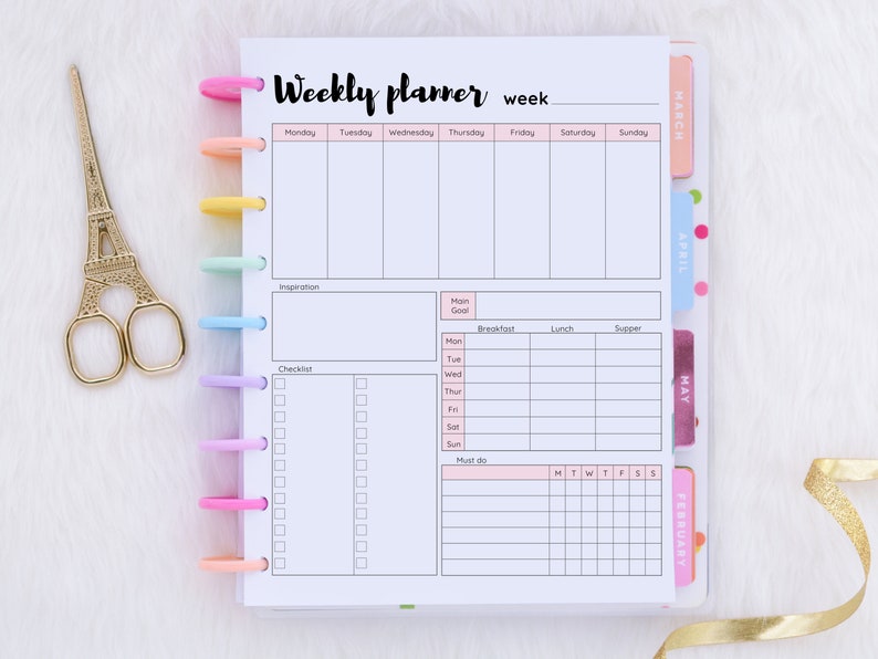 Week At A Glance Printable Fillable Weekly Agenda Editable Etsy M xico Week At A Glance Printable Fillable Weekly Agenda Editable Etsy M xico
