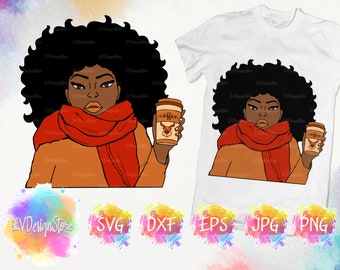 Download Woman Drinking Coffee Svg Etsy
