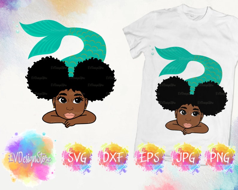 Free Free 325 Afro Baby Mermaid Svg SVG PNG EPS DXF File