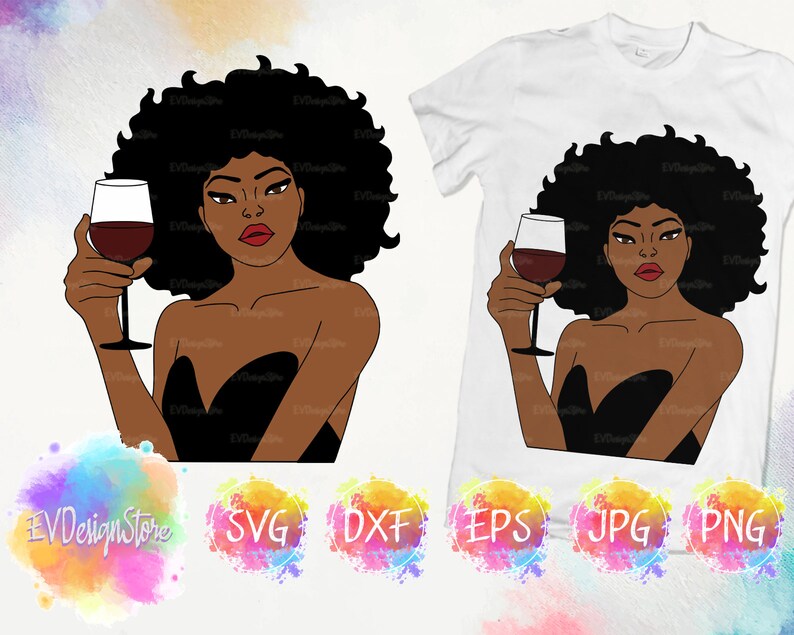 Afro Girl Svg African American Woman SVG Afro Woman SVG Afro Face Svg Afro Portrait Svg Black Woman SVG Afro Queen Svg Afro Puff Svg