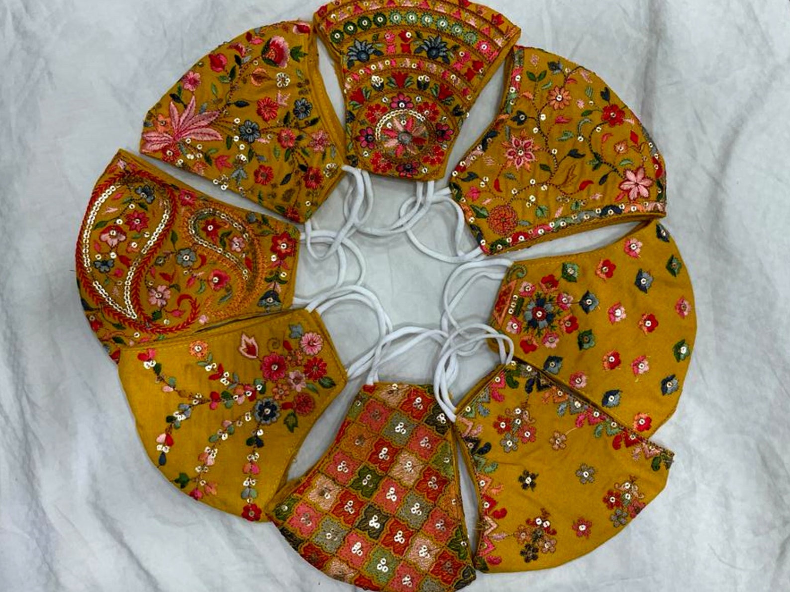 Indian Face Mask Bulk Embroidered Face Mask Floral Etsy